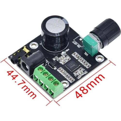 1pcs New 12V Mini Hi-Fi PAM8610 Audio Stereo Amplifier Board 2X15W Dual Channel D Class