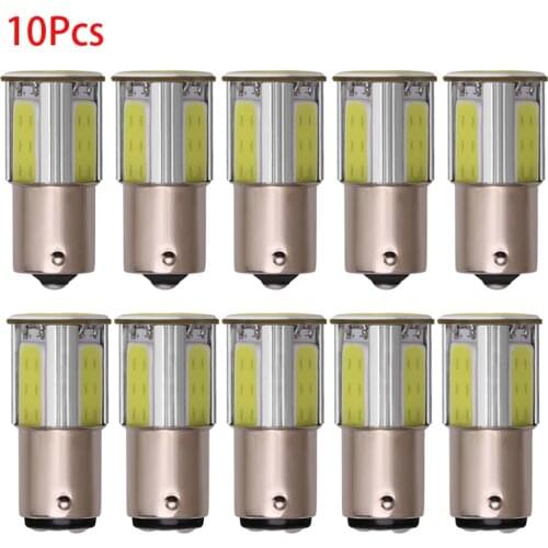 10pcs S25-1156 BA15S/1157 BAY15D COB LED Car Brake Light Auto Reverse Bulb Running Lamp 12V Tail Light Assembly Motorcycle Diode