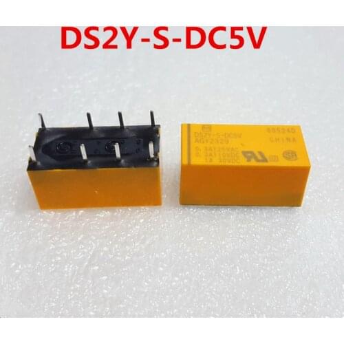 20 pcs/lot ) DS2Y-S-DC5V Miniature Signal Relay,2C (DPDT)