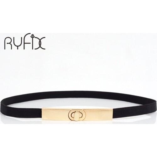 2021 Hot sales women belt metal thin elastic belt golden skinny elastic waistband belt chain Restore Vintage ways BL27