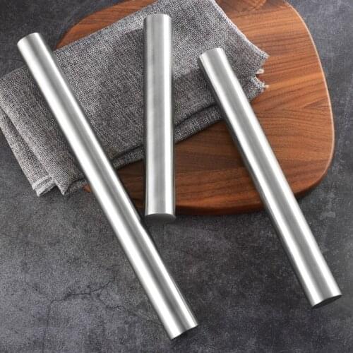 304 Stainless Steel Non-stick Glide Rolling Pin Dough Stick Modelling Fondant Bakeware Cake Baking Cooking Decorating Tool