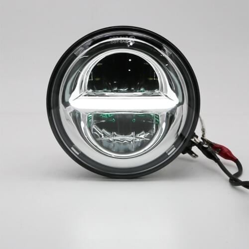 5.75 5 3/4" 40W High/Low Beam Motorcycle LED Headlight 5.75 Inch Round H4 Projector Head Lamp
