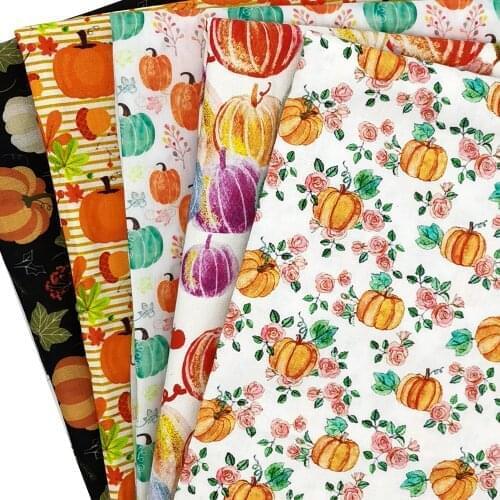 50*145cm Pumpkin Orange 100% Pure Cotton Polyester Cotton Material Patchwork Sewing Fabrics Quilt Needlework DIY Cloth Sewing