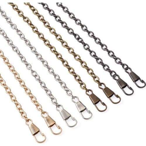 8pcs/Set 120cm Iron Bags Chain with Clasps Women Hardware Handbag Chains Strap Accessories Purse Buckles Handle Replacement