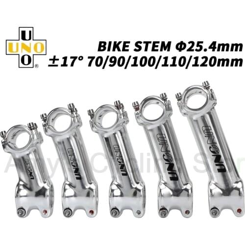 UNO Aluminum Ultralight Bicyle Stem 25.4mm Mountain Bike Stem 70/80/90/100/110/120mm MTB Bike Accessories
