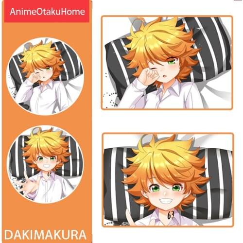 Anime The Promised Neverland Emma Throw Pillow Cover Hugging Body Pillowcase Otaku Bedding Decoration Dakimakura Pillow Case