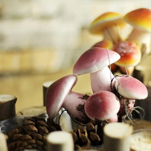 Simulation Mushroom Flower Floral Art Matching Decorative Props Forest Artificial Green Plants Ornaments Flower Arrangement