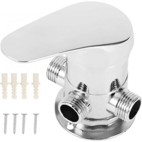 Valve G1/2in 3 Way Bathroom Angle Valve for Shower Head Water Separator Shower Diverter Switch Valve Hot Cold Water Mixer Tap