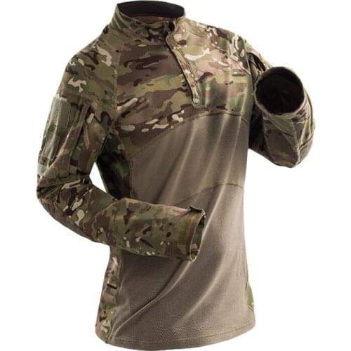 Mens Breathable Quick Dry Tactical Camouflage Shirt Military Uniform Clothes Men US Army Clothes Military Combat Shirt