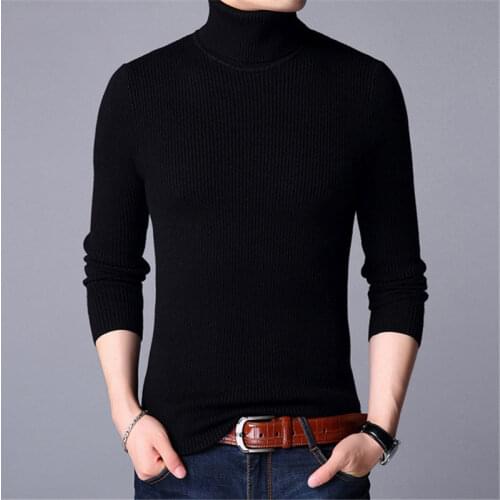 Mens Sweaters 2020 Autumn Winter Thick Warm Pullover Men Knitted Cashmere Wool Sweater Men Heavy Turtleneck Jumper