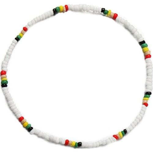 New Korean Sweet Colorful Little Daisy Acrylic Flowers Boho Beaded Clavicle Necklaces for Women Girls Jewelry chain goth