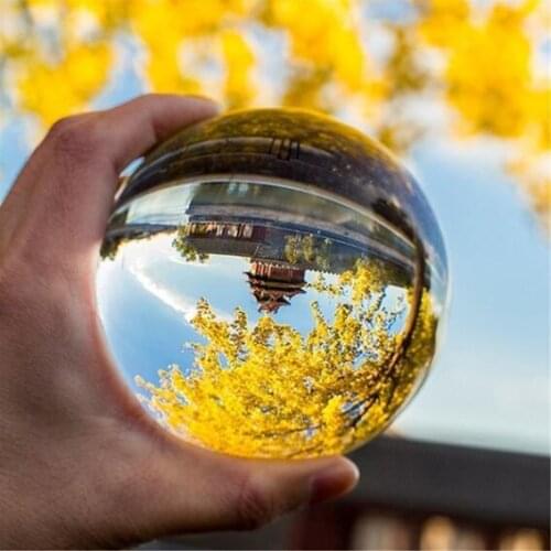 Clear Glass Crystal Ball Healing Sphere Photography Props Photo Gifts 30-50mm AU Home Decoration Transparent Light Ball