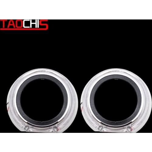 TAOCHIS ReStyling Shroud Mask for 3.0 inch HELLA 3R G5 3/5 Koito Q5 Bi Xenon Projector Lens Retrofit Head Light with Angel eye