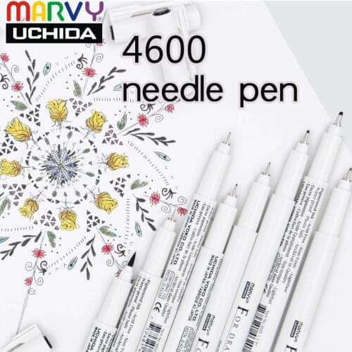 Marvy 4600 Needle Pen Drawing Pen 003 005 0.1 0.2 0.3 0.4 0.5 0.6 0.7 0.8 1.0 Brush Fine Point Pen Waterproof Anime Sketch Pen