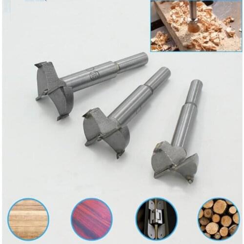 Woodworking Hole Opener Boring Drill Bits Hand Drill Wood Reaming Drill Bit 15/16/17/20/25/30/35MM Hinge Alloy Plastic Gypsum