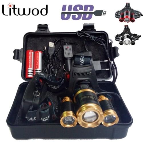 Z20 Led Headlight 8000 Lumen Headlamp XM-L2 T6 LED Head Lamp Flashlight Head Torch Headlamp Not Zoomable Head Light LED Bulbs