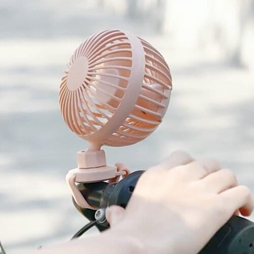 USB Rechargeable Fan with Comfortable Wrist Strap Portable Mini Clip Cooling Fan for Indoors Outdoors Baby Stroller