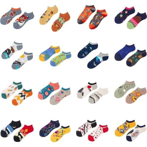 Spring & Summer Cotton Casual Women Socks Fashion Design Cartoon Colorful Happy Business Party Dress Socks