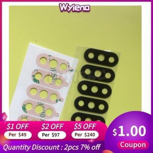 Wyieno 50Pcs/Lot Mi6X Real Camera Glass Lens For Xiaomi A2 Back Rear Camera Panel With Glue Tracking