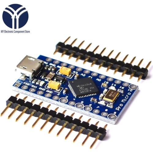 Pro Micro ATmega32U4 5V 16MHz Replace ATmega328 For Arduino Pro Mini With 2 Row Pin Header For Leonardo Mini Usb Interface