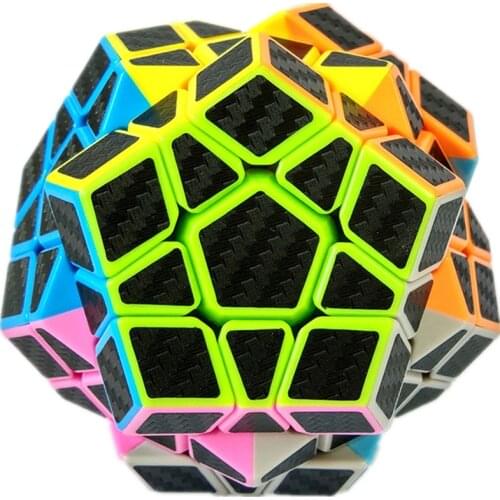 ZCUBE Carbon Fiber Sticker Megaminxeds Magic Cube Puzzle 3x3 Megaminx Speed Cube Puzzle Gift Educational Toy for Children
