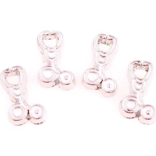 20Pcs/Lot Stethoscope Alloy Floating Charms Hand-made DIY for Glass Lockets