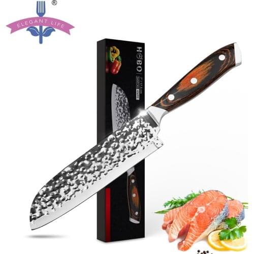 7 Inch Chef Knife Professional Hand Forged High Carbon Steel Japanese Wood Handle Stainless Steel Sharp Blade Kitchen