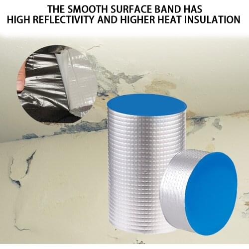 2/3/5m Aluminum Foil Butyl Rubber Tape Stop Leakage Rod Waterproof Repair Super Nano Tape Self Adhesive Roof Hose Repair Tape