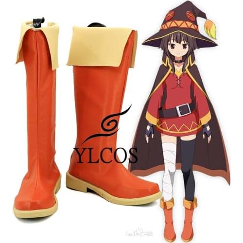 Anime KonoSuba Gods Blessing on this Wonderful World Megumin Cosplay Boots Halloween Party Shoes Custom Made