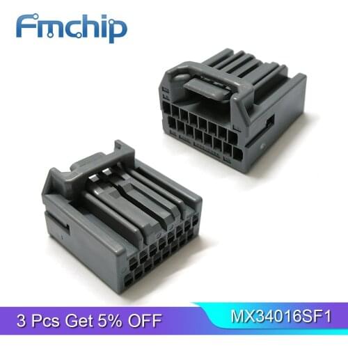 FMchip MX34016SF1 Automotive Connectors MX34 Series Connector CONN SOCKET 16POS HOUSING 2.2MM