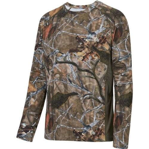 Bassdash FS13M Mens Hunting Camo Performance Long Sleeve Shirt Fishing UPF50