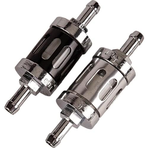 Aluminum Big Gas Oil Fuel Filter For 1/4'' Inline HoseTube Motorcross Motorcycle Car Dirt Pit Bike SUV ATV Quad Modified Parts