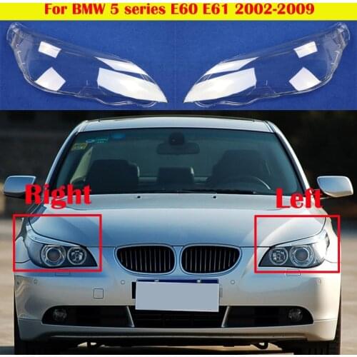 For BMW 5 series E60 E61 530i 523 525 Lens case Transparent lampshades Car lamp shell headlamps headlights cover 2002-2009
