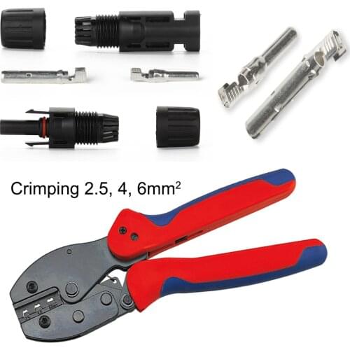 For crimping 2.5/4.0/6.0mm2 Solar Panel PV Cable Proster MC4 Solar Crimping Pliers professional electrician pliers tools