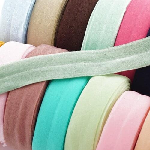 3/4"(20mm) Fold Over Elastic Ribbon Elastic Band Multirole Spandex Ribbon Sewing Lace Fabric Band Garment Accessory 5Yards