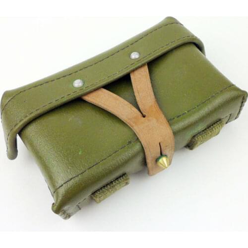 SURPLUS POUCH CHINESE ARMY 1956 TYPE 56 AMMO POUCH SKS POUCH LEATHER-Soldier Military War Reenactments