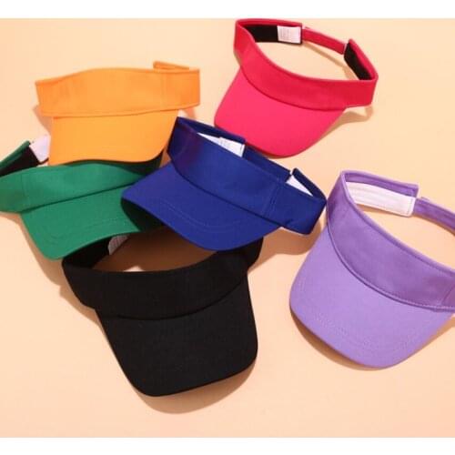 2021 New Top empty hat 9 Colors Men Women Summer Outdoor Sport Sun Visor Cap Hat for turquoise lavender lime Sunscreen cap