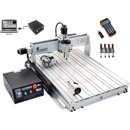 LY 8060Z USB port 4 axis CNC router engraver CNC 8060 with 2.2kw Engraving Drilling Milling Machine
