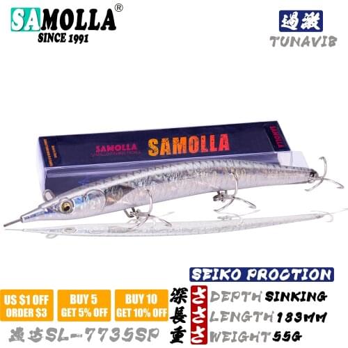 2021 Tuna Vibration Fishing Lure Sinking 183mm 55g Seabass Baits Boat Pesca Accesorios Mar Isca Artificial Peche En Mer Leurre