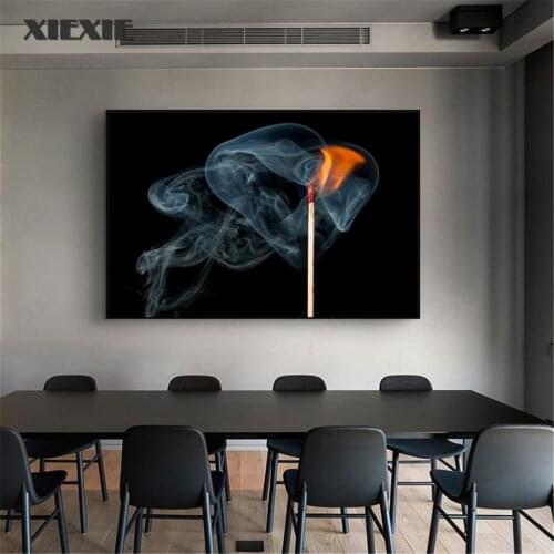 Mystery Dark Modular Pictures Matches Fire Flame Poster Hd Print Canvas Painting Wall Art Home Decoration for Living Room