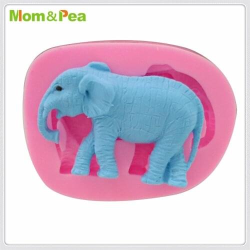Mom&Pea MPA1858 Elephant Shaped Silicone Mold Cake Decoration Fondant Cake 3D Mold Food Grade