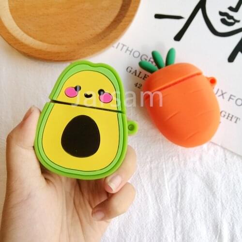Cartoon Silicone Alien carrot Earphone Case For Apple AirPods case Cute Protection Cover case For AirPods Accessories