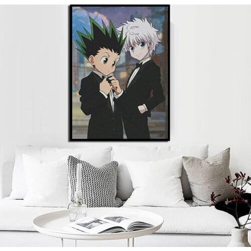 Poster Gon Killua Zoldyck Hunter x Hunter Anime Canvas Painting Mural Living Room Bedroom Study Home Decoration Print