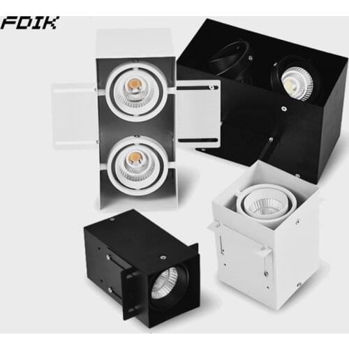 Hanging Square Dimmable COB LED Downlights 10W 15W 20W 30W LED Ceiling Spot Lights AC85~265V LED Ceiling Lamps Indoor Lighting