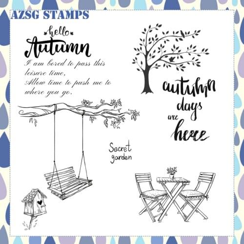 Autumn Blessings Transparent Silicone Clear Stamps for DIY Scrapbooking/Card Making Crafts Decoration Supplies