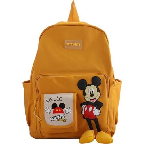 Disney Card Love Mickey Girl Backpack Fashion Cartoon Large Capacity Multi-function Storage Travel Backpack Student School Bag