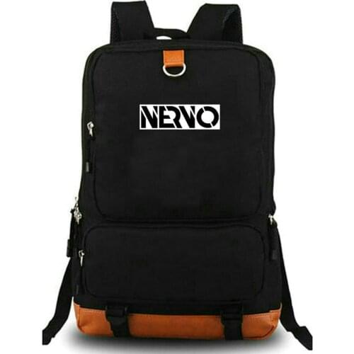 Nervo backpack Miriam Olivia daypack Mim Liv schoolbag Music print rucksack Satchel school bag Laptop day pack