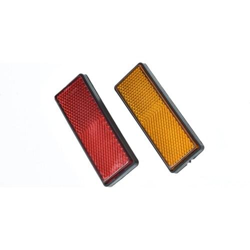 Back Reflective Board Mountain MTB Bicycle Rack Tail Safety Warning Lamp Cycling Bike Rear Reflector Light Red Orange 87*32*9mm