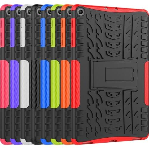 Tab A 10.1 SM-T515 Case Stand Hard Silicone Rubber Armor tablet Cover for Samsung Galaxy Tab A 10.1 2019 SM-T510 T510 T515