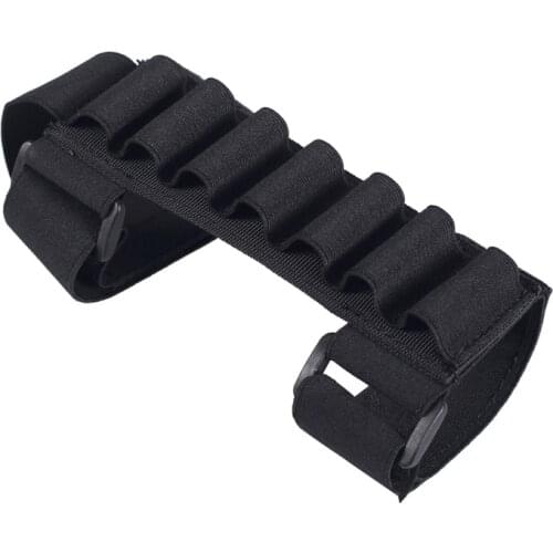 OneTigris Tactical Shotgun Cartridge Stock Shell Holder 7 Round Ammo Pouch Bag Hunting Pouch Strip 1000D Nylon 2pcs/lot